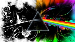 Music abstract pink floyd multicolor Rock Music The Dark Side 