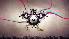 Music abstract turntable