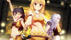 Music anime girls wink idolmaster hoshii miki digital art 