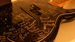 Music bass guitars writing art