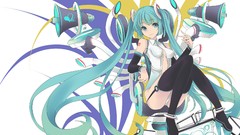 Music chairs anime girls hatsune miku vocaloid miku append 