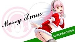Music Christmas headphones Anime super sonico ecchi