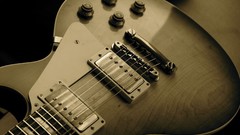 Music close-up guitars Gibson Les Paul