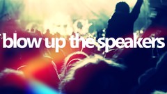 Music crowd Typography concert bokeh multicolor speakers