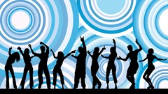 Music dancing shadows vectors