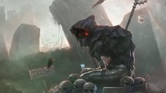 Music death apples Birds Computers apocalyptic red eyes skulls 