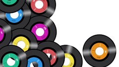 Music design disc 3d multicolor digital art