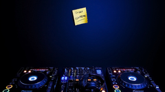 Music DJs turntables