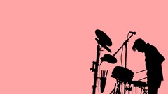 Music Dolphins Drums Simple Background