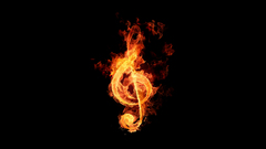 Music fire black background
