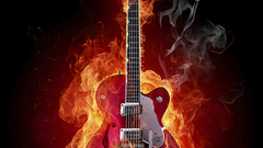 Music flame guitar Music