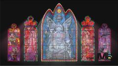 Music gorillaz glass stained