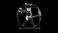 Music guitars Vitruvian Man