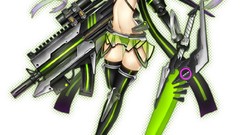 Music Guns headphones anime girls green eyes hatsune miku 