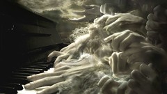 Music hands piano surreal artistic