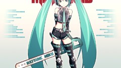 Music headphones anime girls hatsune miku vocaloid Metaloid