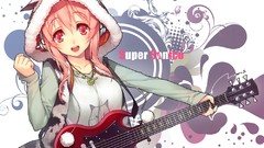 Music headphones Anime super sonico ecchi