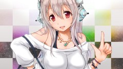 Music headphones Anime super sonico ecchi