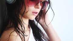 Music headphones glasses dancing sunglasses girls with glasses