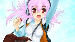 Music headphones guitars super sonico ecchi