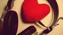 Music headphones Hearts