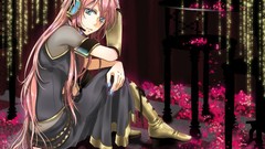 Music headphones long hair anime girls blue eyes vocaloid 