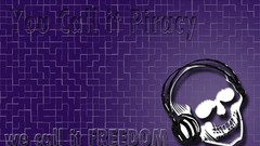 Music headphones pirates skulls