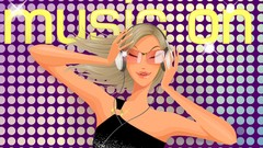 Music headphones vectors