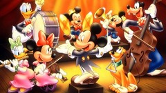 Music instruments orchestra mickey mouse goofy walt disney 