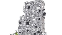 Music Machines black and white piano monochrome musicians 