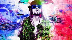 Music Men abstract hats psychedelic Celebrity static grunge 