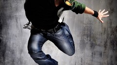 Music Men dancing jumping