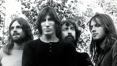 Music Men monochrome bands pink floyd musicians grayscale music 