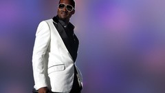 Music Men suit sunglasses kanye west rapper purple background 