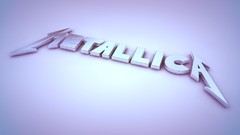 Music metal Typography Metallica rocks minimalistic digital art