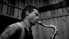 Music monochrome saxophones