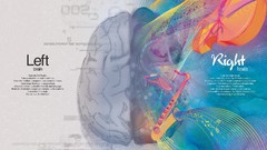 Music multicolor paint brain