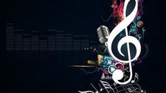 Music musical notes abstract digital art cassette audio spectrum