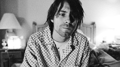 Music nirvana kurt cobain grayscale