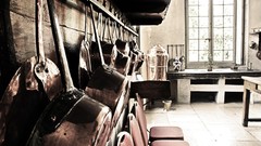 Music old classic Wood instruments window panes