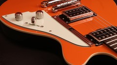 Music orange close-up guitars chrome duesenberg electric 
