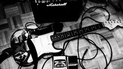 Music rocks guitars marshall grayscale amplifiers