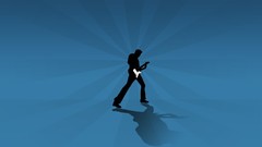 Music silhouettes guitars