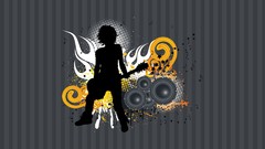 Music silhouettes guitars