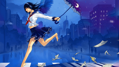 Music skirts blue hair