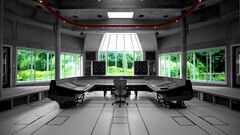 Music studios Trees room window mixing consoles indoors Audio