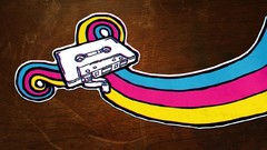 Music Tape colors cassette CMYK