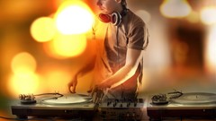 Music Techno headphones DJ turntables party house music