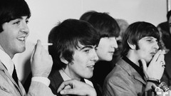 Music The Beatles smoking paul mccartney John Lennon George 