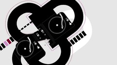 Music turntables vectors